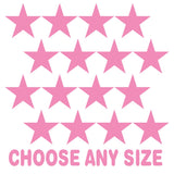Pink Star Vinyl Wall Decals - Customizable Shapes for Decorating Spaces
