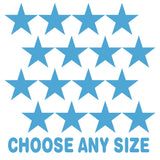 Ice Blue Stars Vinyl Wall Decals - Customizable shapes and patterns for personalized wall decor.
