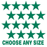 Green star pattern wall decals for customizable home and office decor