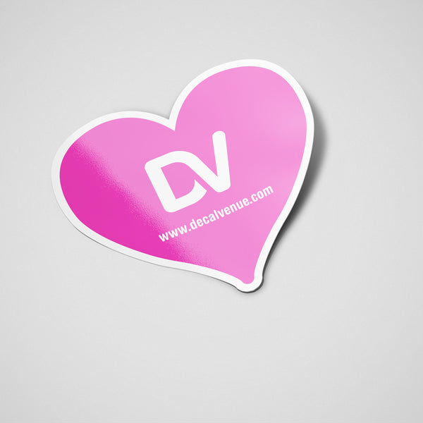 Custom Heart Shape Vinyl Stickers
