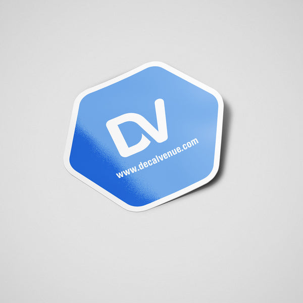Custom Hexagon Shape Vinyl Stickers