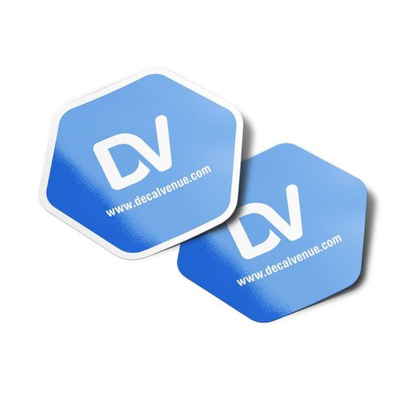 Custom Hexagon Shape Vinyl Stickers