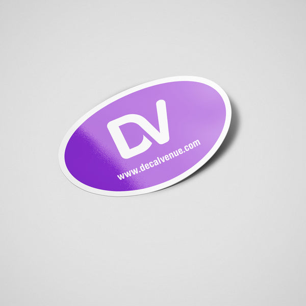 Custom Oval Shape Vinyl Stickers