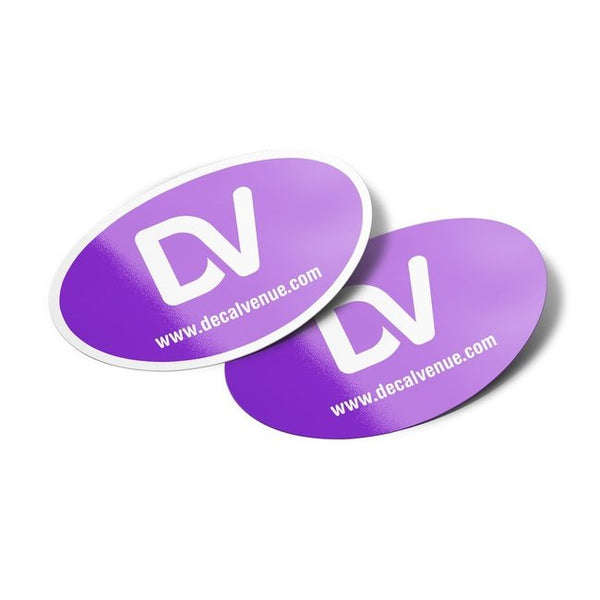 Custom Oval Shape Vinyl Stickers