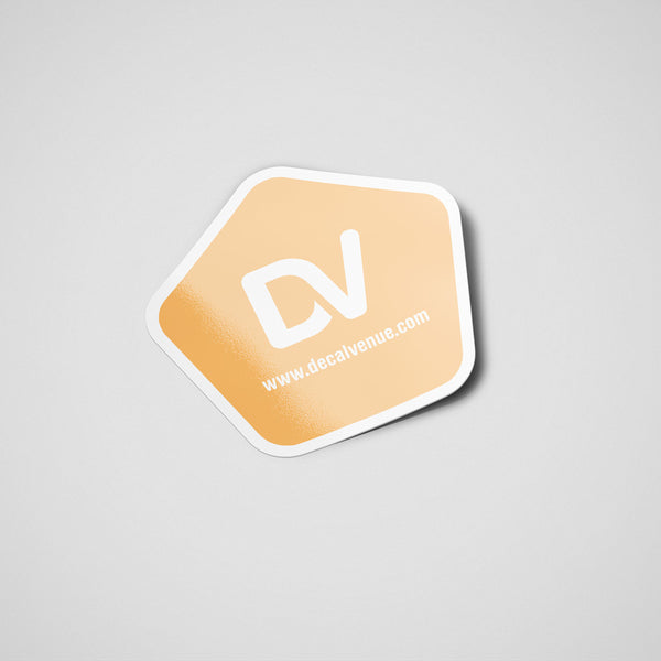 Custom Pentagon Shape Vinyl Stickers