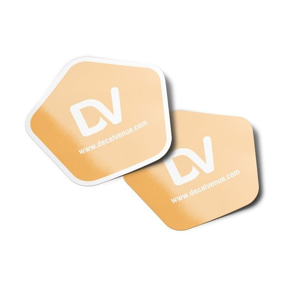 Custom Pentagon Shape Vinyl Stickers