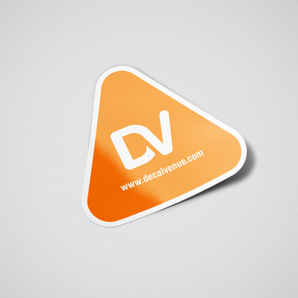 Custom Triangle Shape Vinyl Stickers