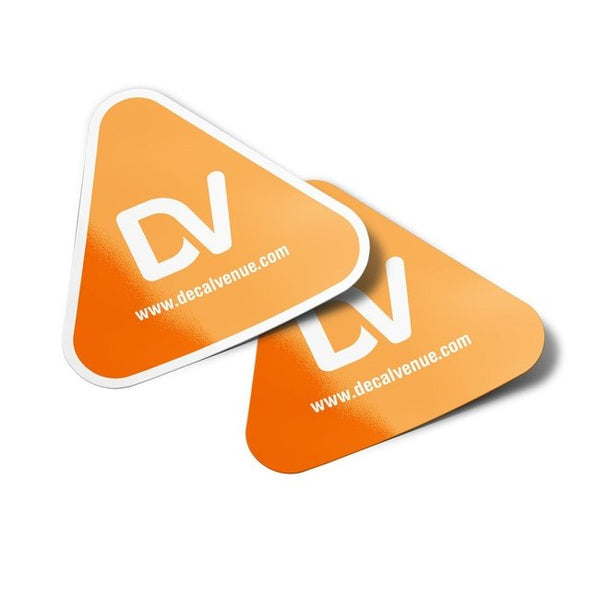 Custom Triangle Shape Vinyl Stickers