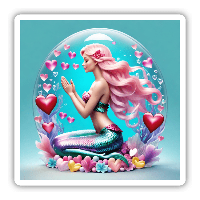 Praying Waterglobe Mermaid