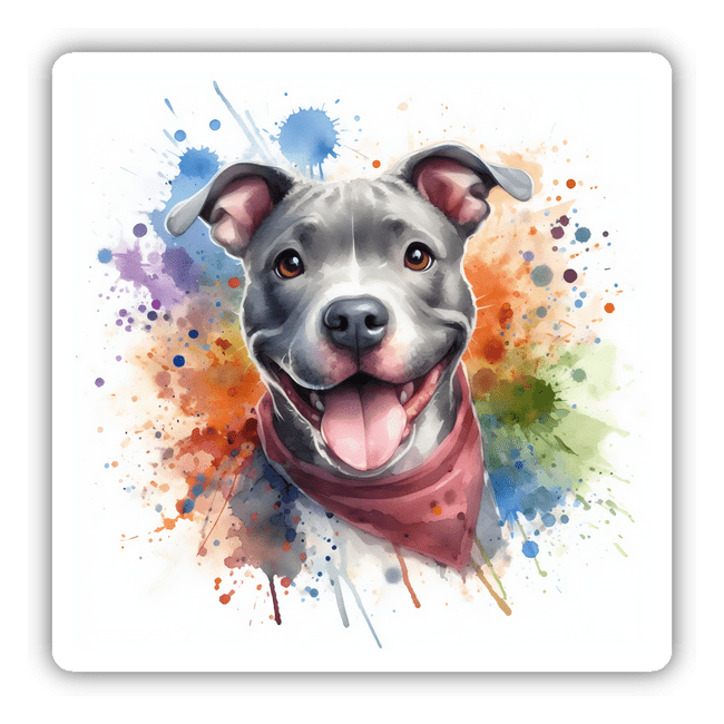 Pastel Splash Bandana Pitbull