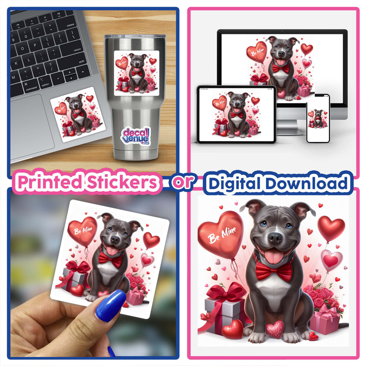 Be Mine Valentine Pitbull