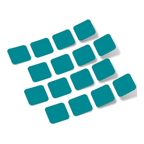 Turquoise Rounded Squares Vinyl Wall Decals