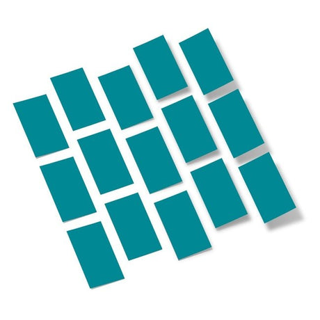 Turquoise Rectangles Vinyl Wall Decals