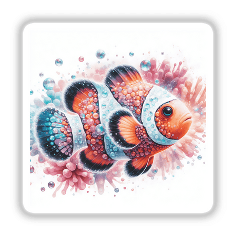 Watercolor Bubble Reef ClownFish