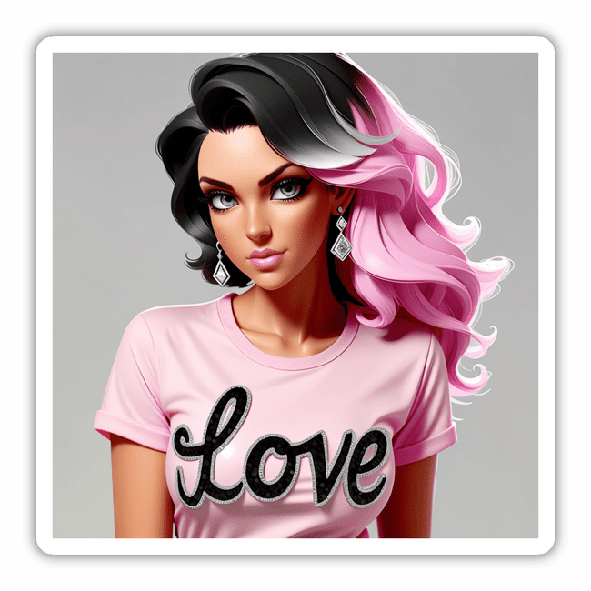 Doll wearing Love Tshirt