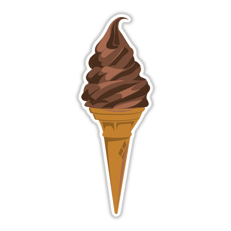Chocolate ice cream cone
