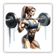 Woman Lifting Weights Watercolor
