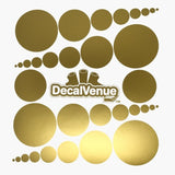 Set of 251 Metallic Gold Polka Dot Circles Wall Decals | Polka Dot Circles | DecalVenue.com