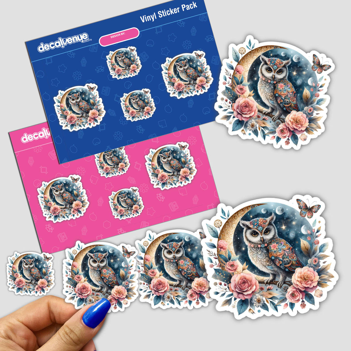 Floral Magical Moon and Owl II