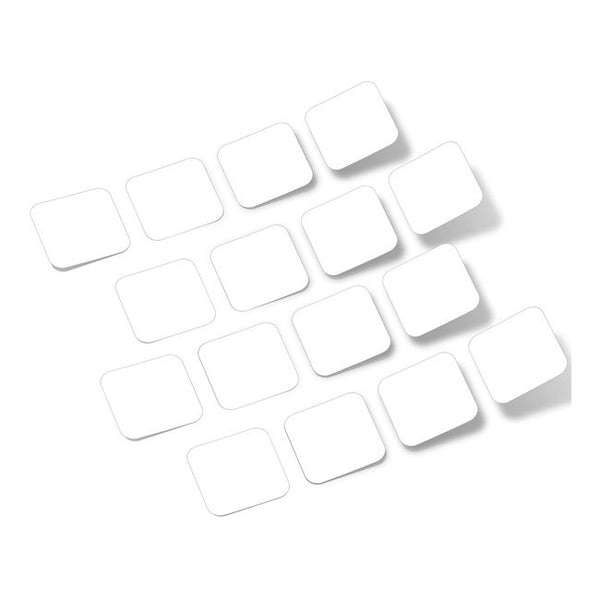 White Rounded Squares Vinyl Wall Decals