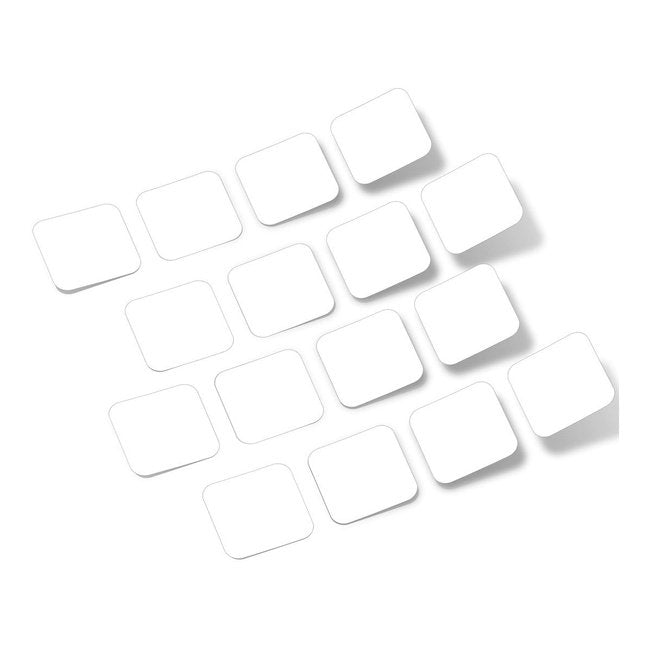 White Rounded Squares Vinyl Wall Decals