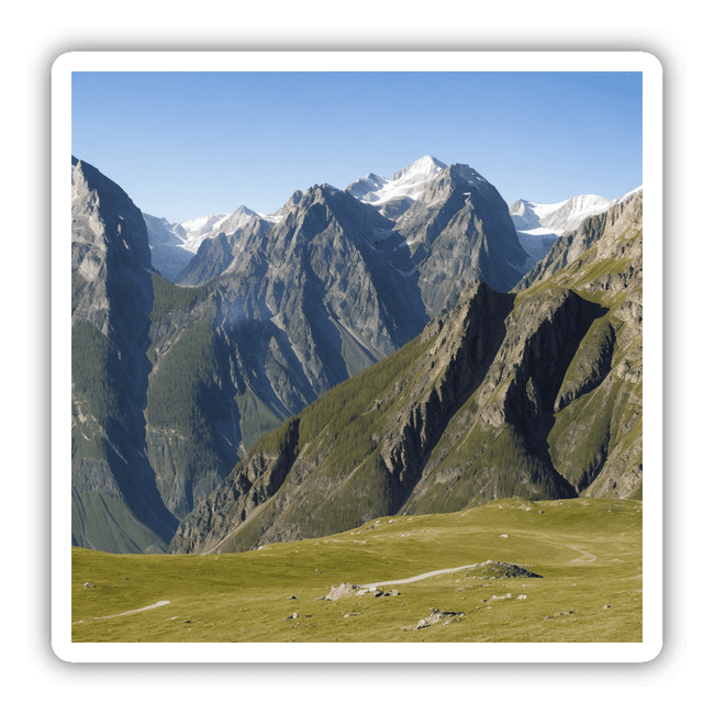 Illusion Mountain Love Art available as stickers or digital artwork.