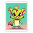 Adorable cartoon creature with large eyes and vibrant fur in a digital artwork image.