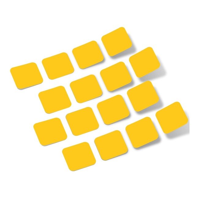 Yellow Rounded Squares Vinyl Wall Decals