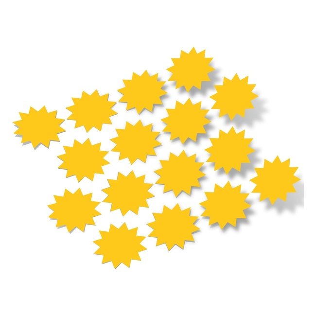 Yellow Starburst Vinyl Wall Decals star burst