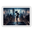 Woman Dancing on Rooftop background