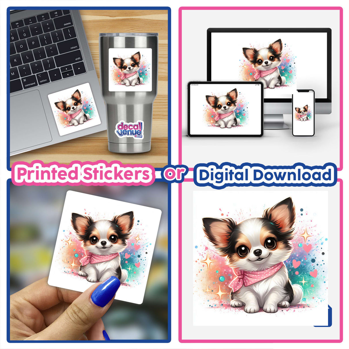 Pastel Splatter Chihuahua