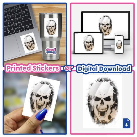 Splattered skull